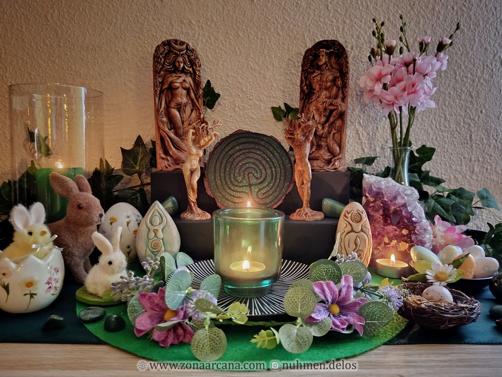 Altar de Nuhmen de Ostara 2025