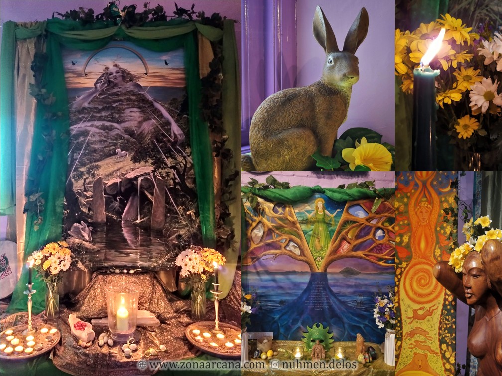 Altar de Ostara del Glastonbury Goddess Temple
