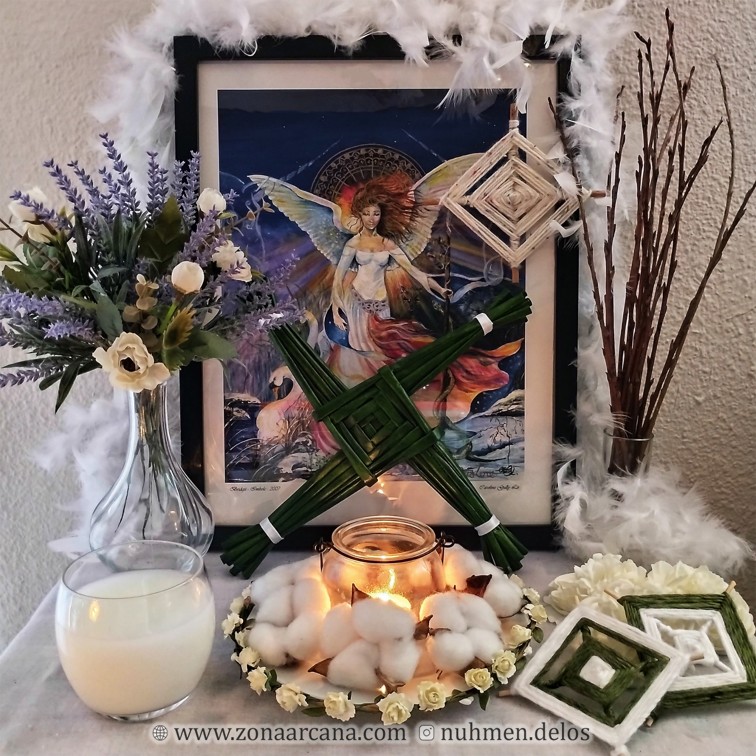 El altar de Bridie, la Diosa Doncella de Imbolc